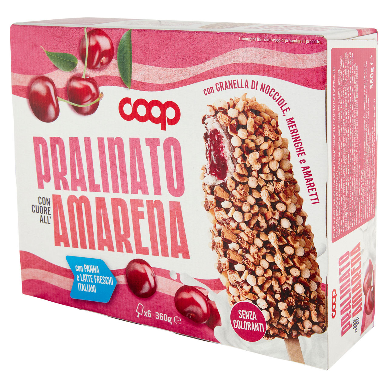 Stecco gelato pralinato con cuore all'amarena 6 pz 360 gr - Immagine 61