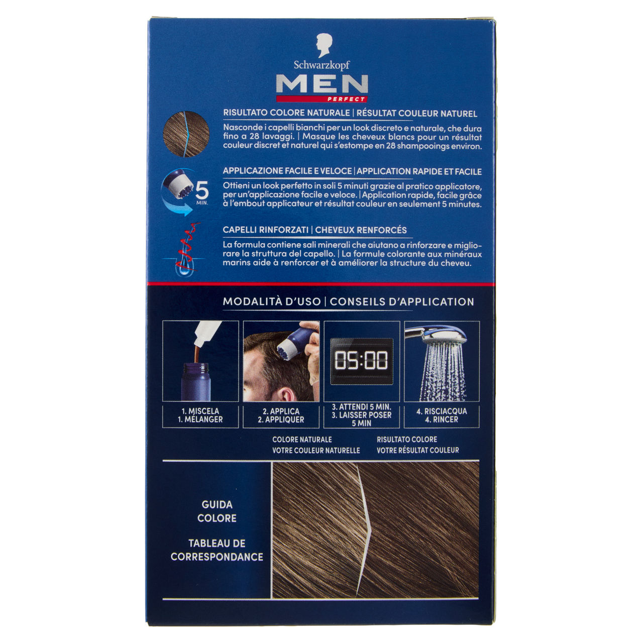 Colorazione uomo schwarzkopf men perfect 50 castano chiaro pz 1 - Immagine 11