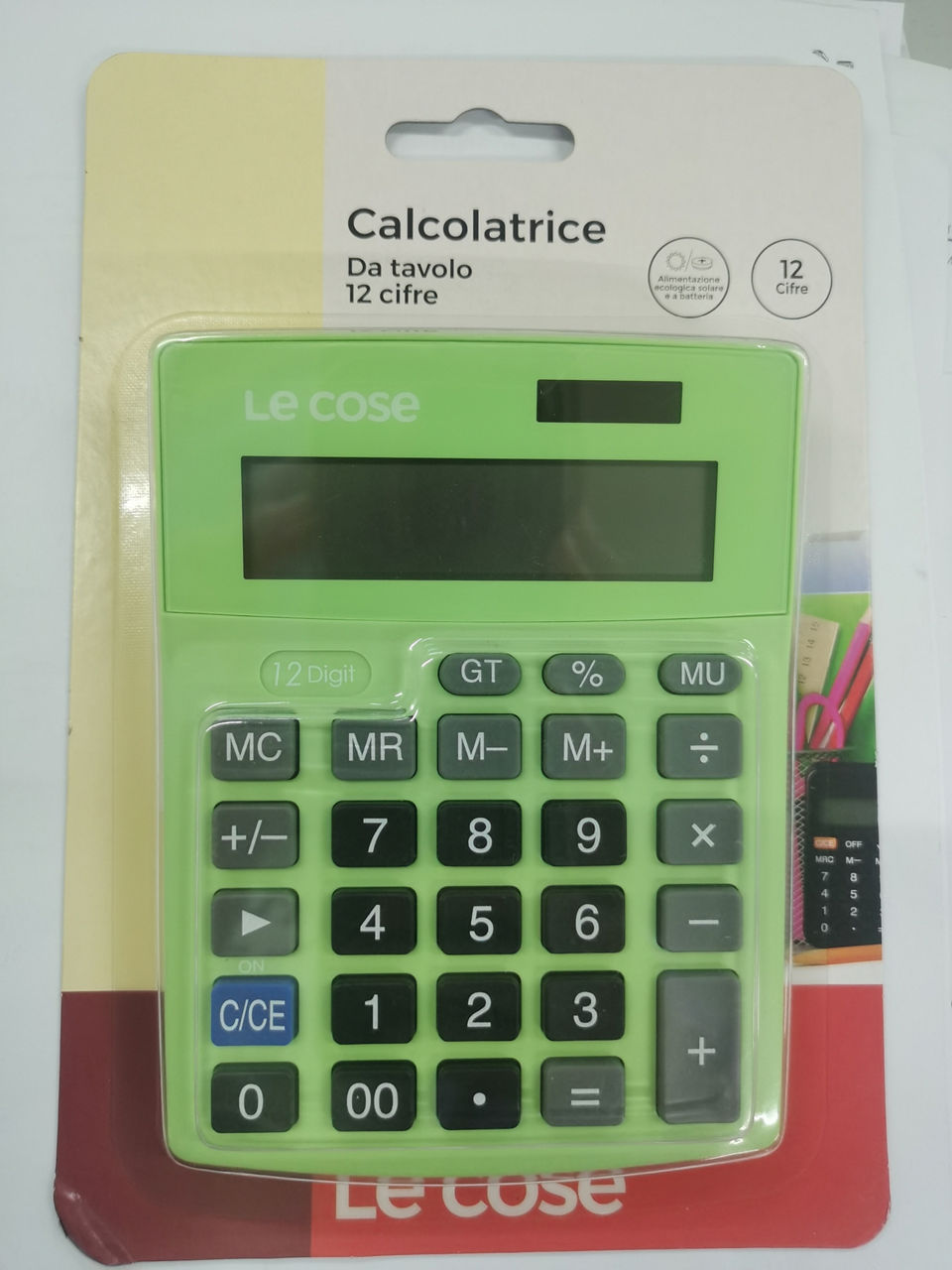 Calcolatrice da scrivania 12 cifre alim.comb.solare+batteria le cose - Immagine 01
