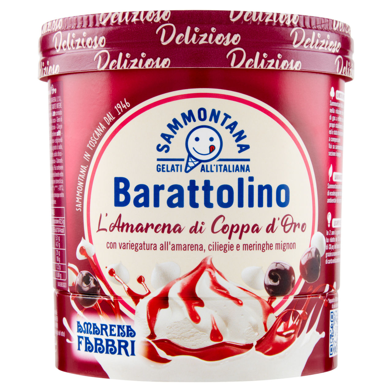 Gelato alla vaniglia con variegatura all'amarena 500 gr - Immagine 01