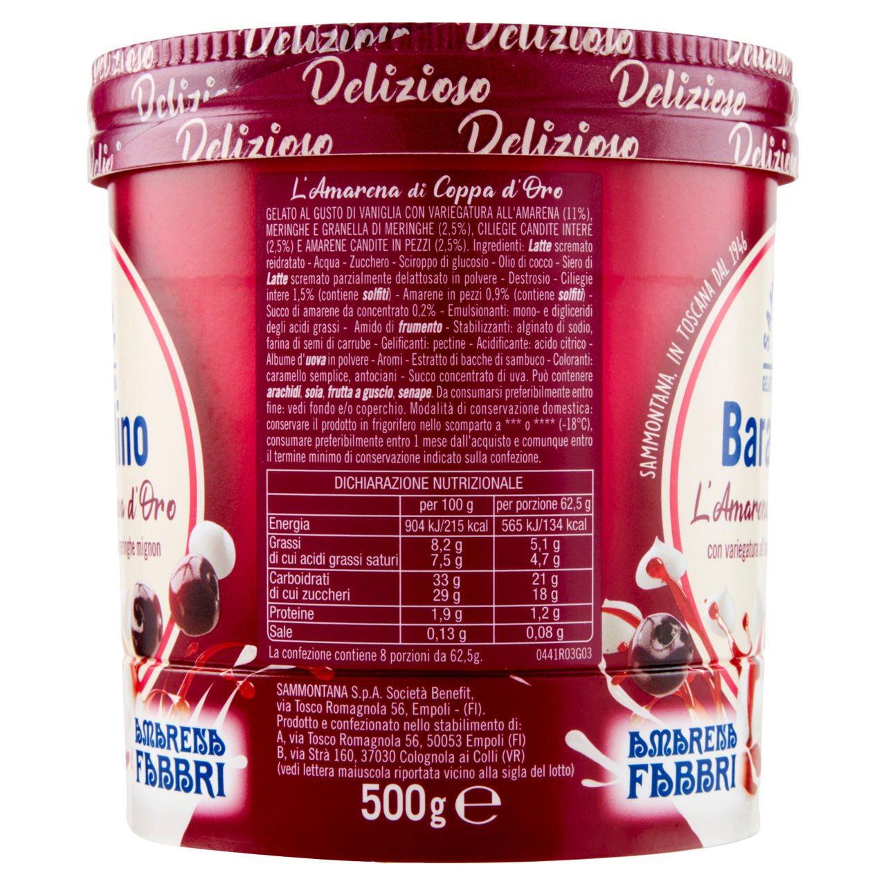 Gelato alla vaniglia con variegatura all'amarena 500 gr - Immagine 31