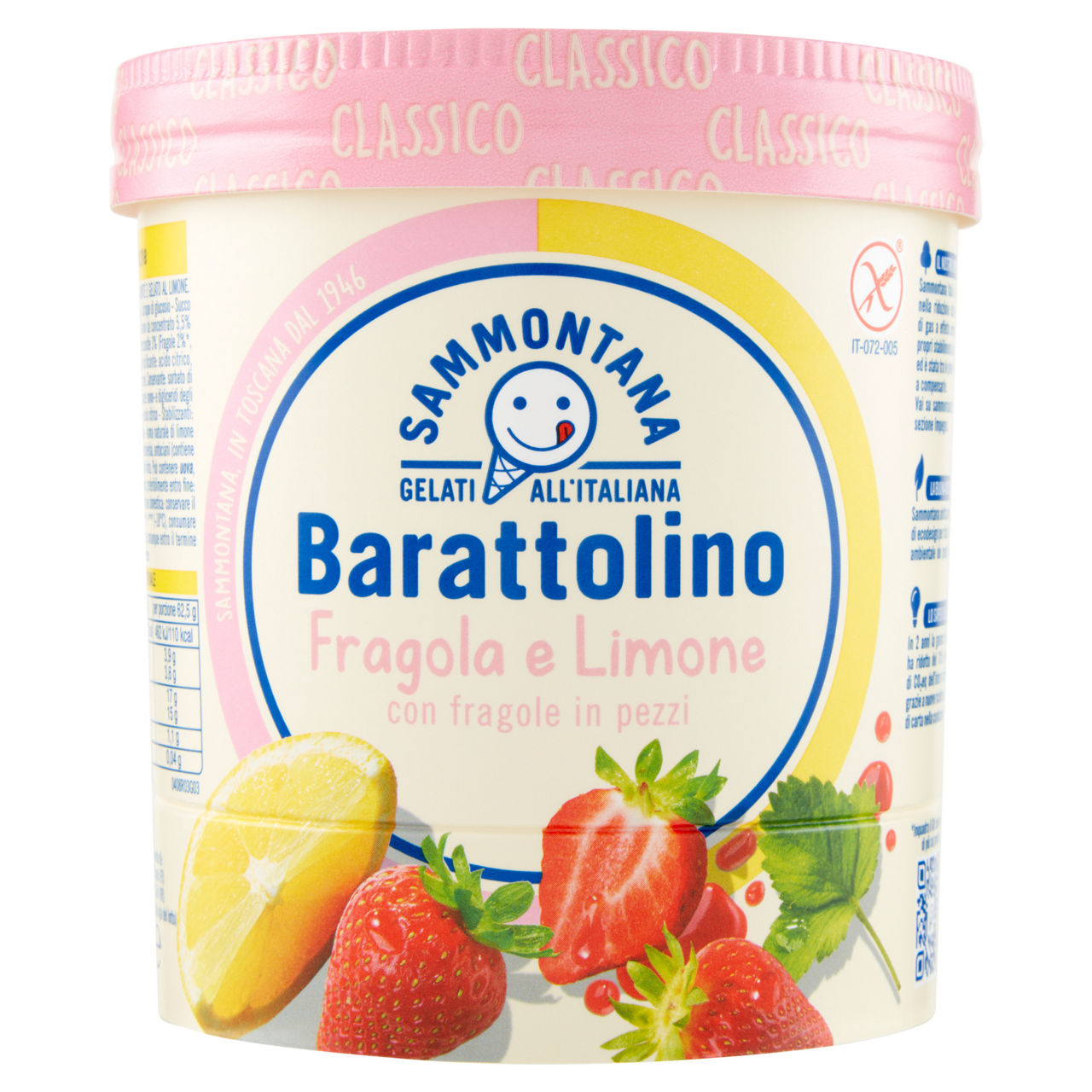 Gelato alla fragola e limone 500 gr