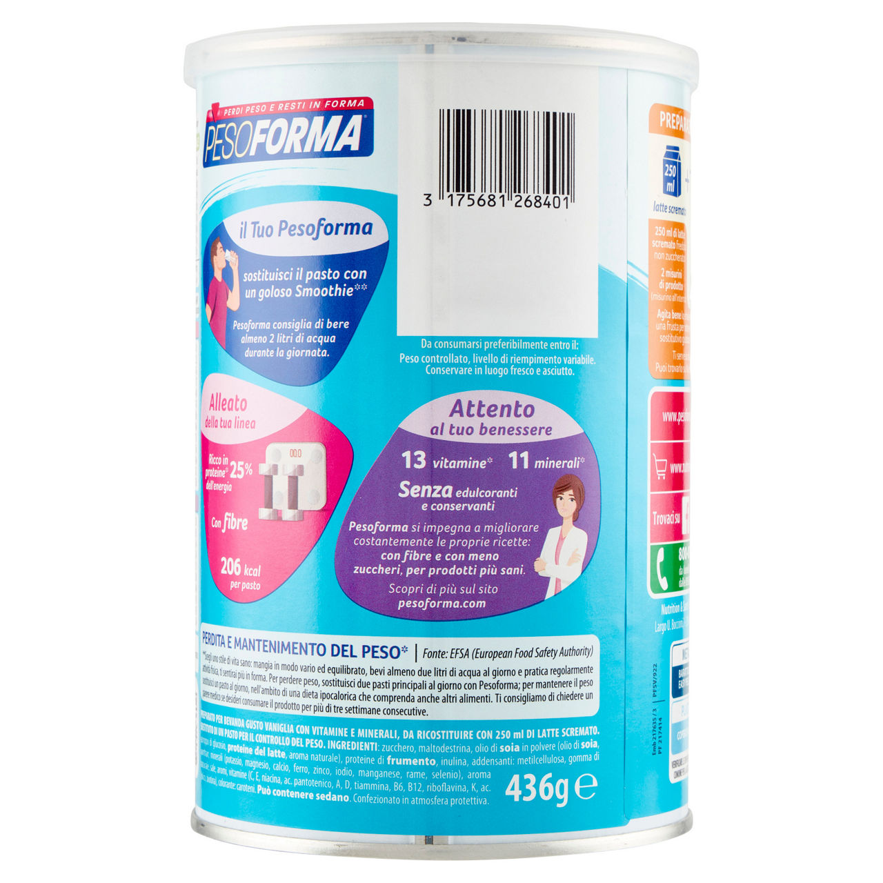 SMOOTHIE PESOFORMA VANIGLIA GR.436 - Immagine 51