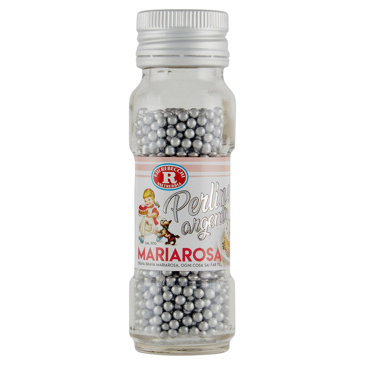Confetti di zucchero perline argento senza glutine 70 gr - Immagine 01
