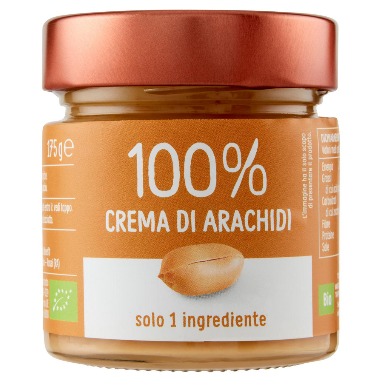 Crema spalmabile bio alle arachidi 175 gr