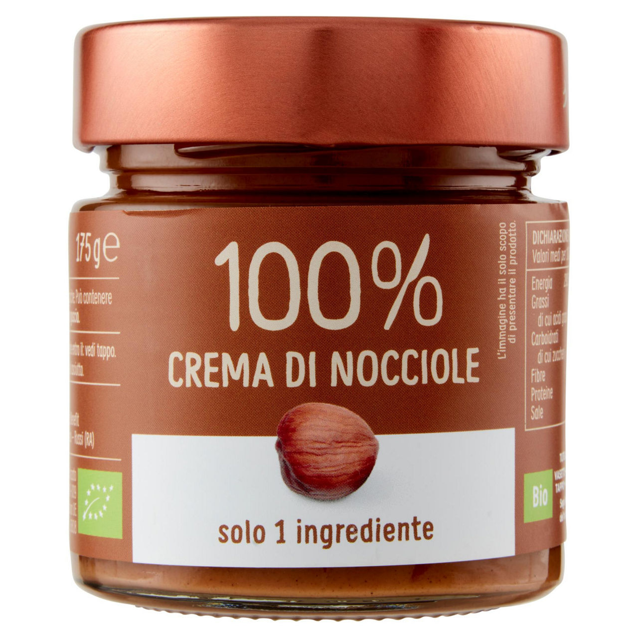 Crema spalmabile bio alle nocciole 175 gr