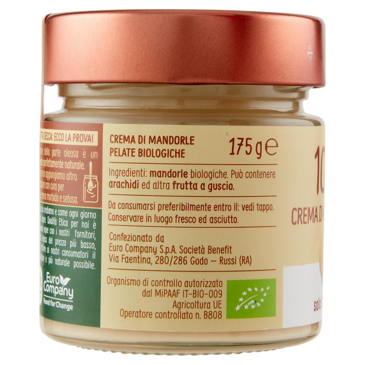 Crema spalmabile bio alle mandorle pelate 175 gr - Immagine 31