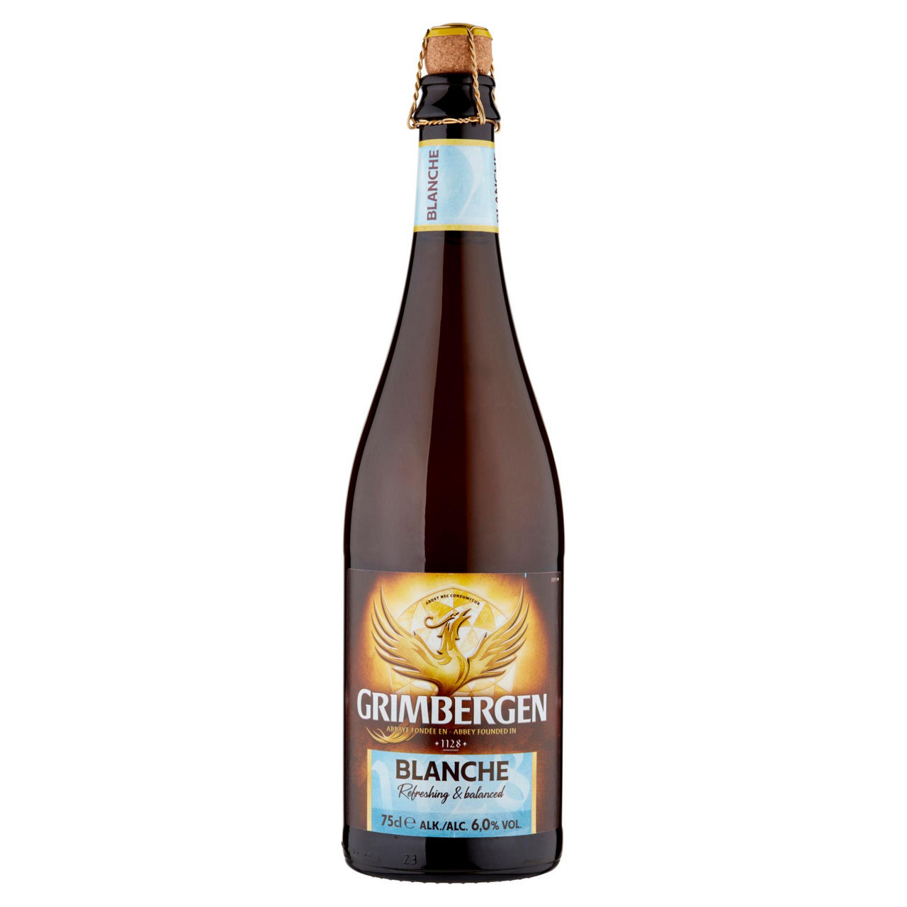 Birra grimbergen blanche 6 gradi bottiglia ml 750 - Immagine 01