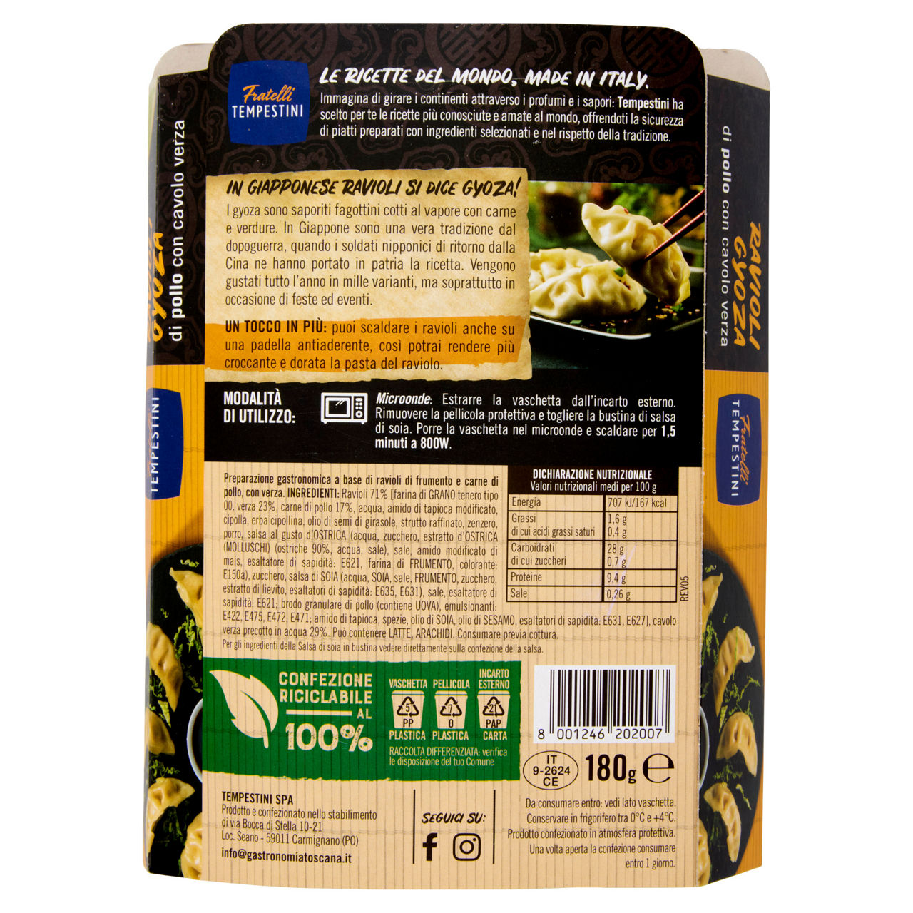 Ravioli Gyoza di pollo con cavolo verza 180 gr - Immagine 31