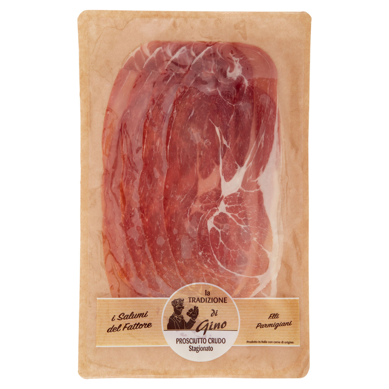 Prosciutto crudo stagionato 130 gr - Immagine 01