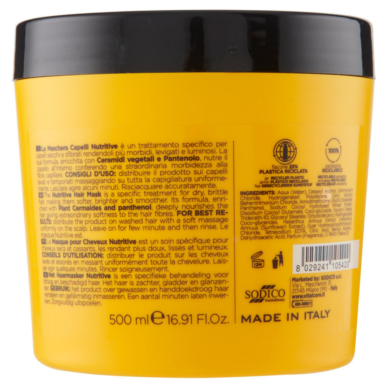 Maschera per capelli Nutritive nutriente e ristrutturante 500 ml - Immagine 21