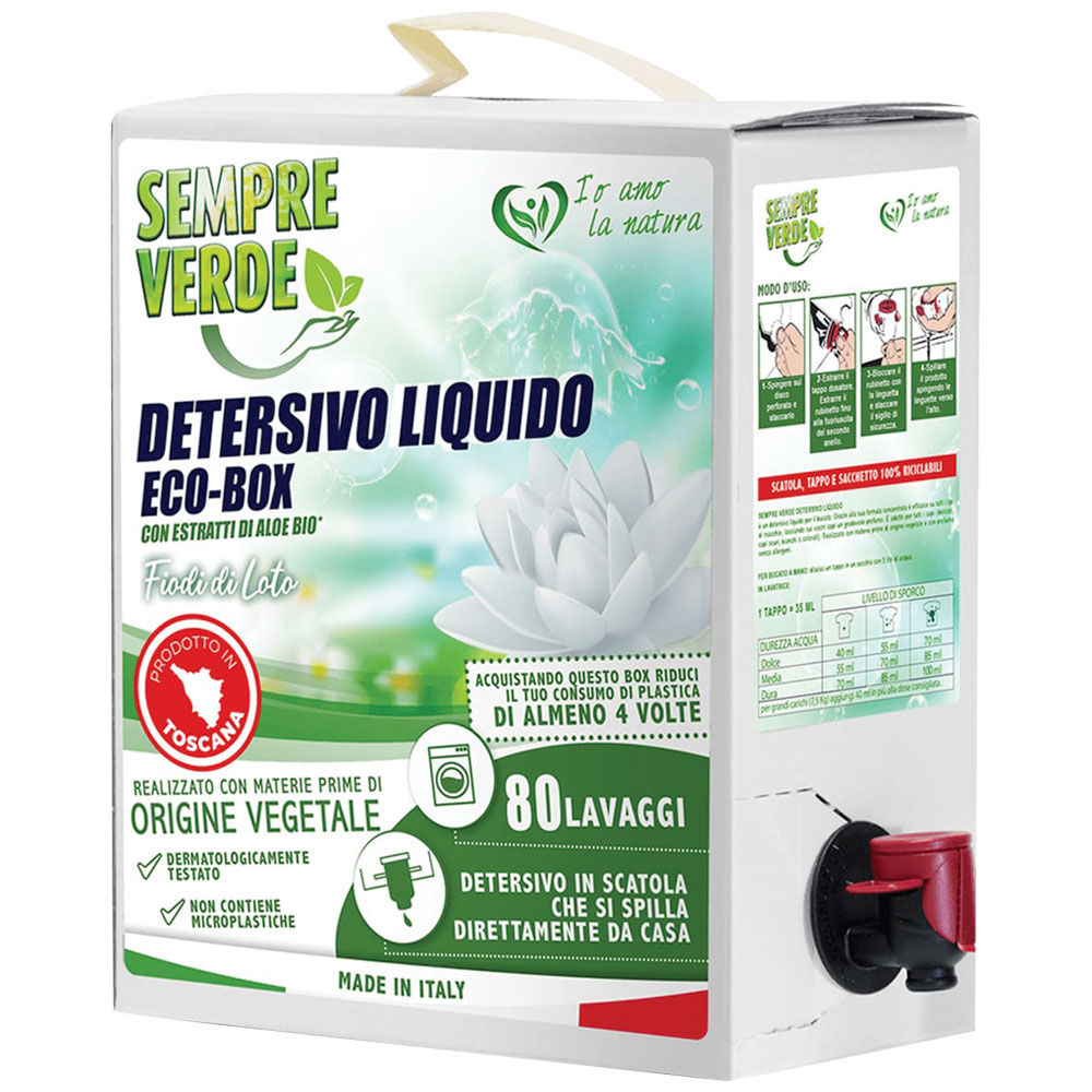 Sempre verde detersivo fiori di loto eco-box lt.3 - Immagine 01