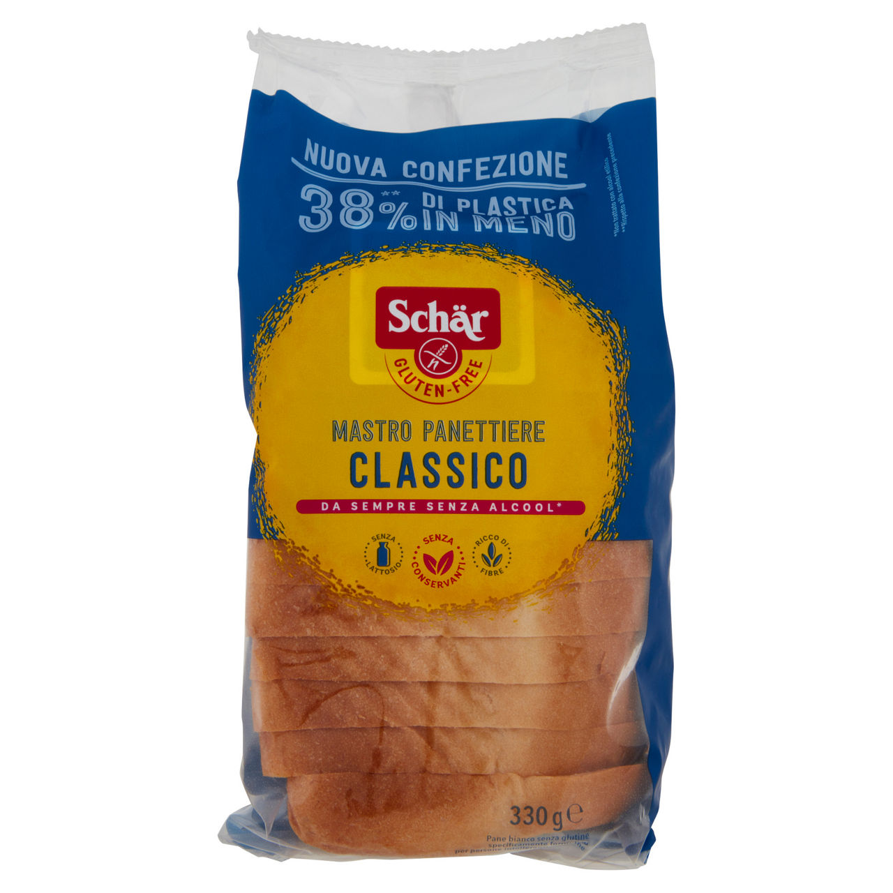 Pane classico a fette con miglio e quinoa senza glutine e senza lattosio 330 gr - Immagine 01