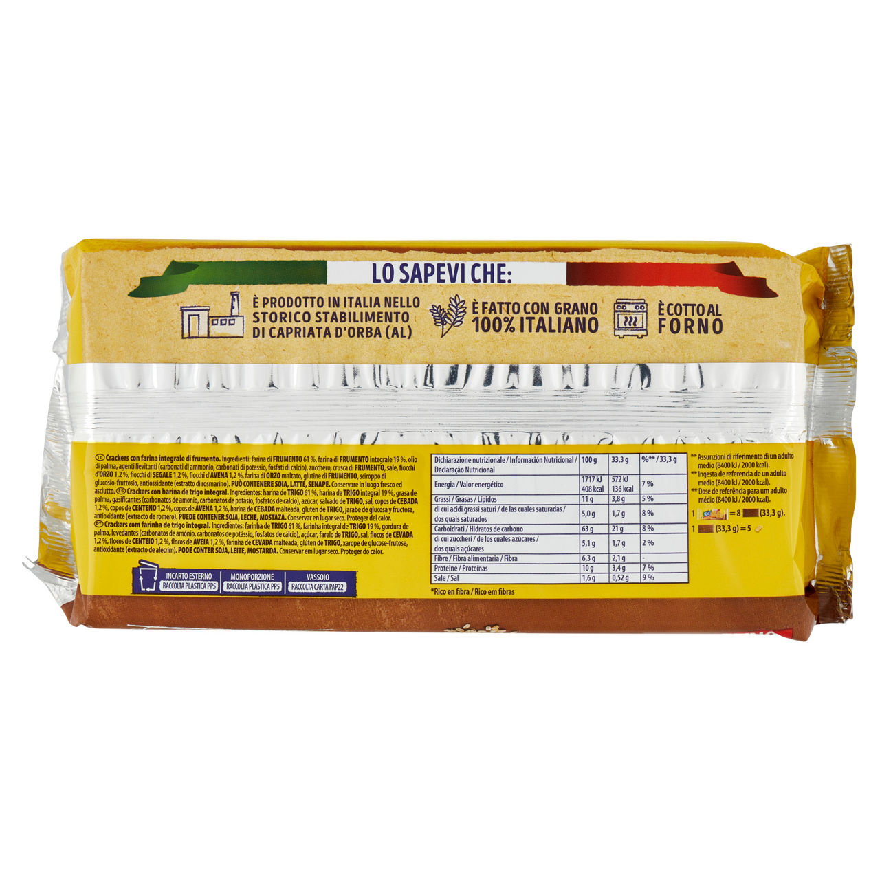 Crackers integrali cotti al forno 8 monoporzioni 267 gr - Immagine 31
