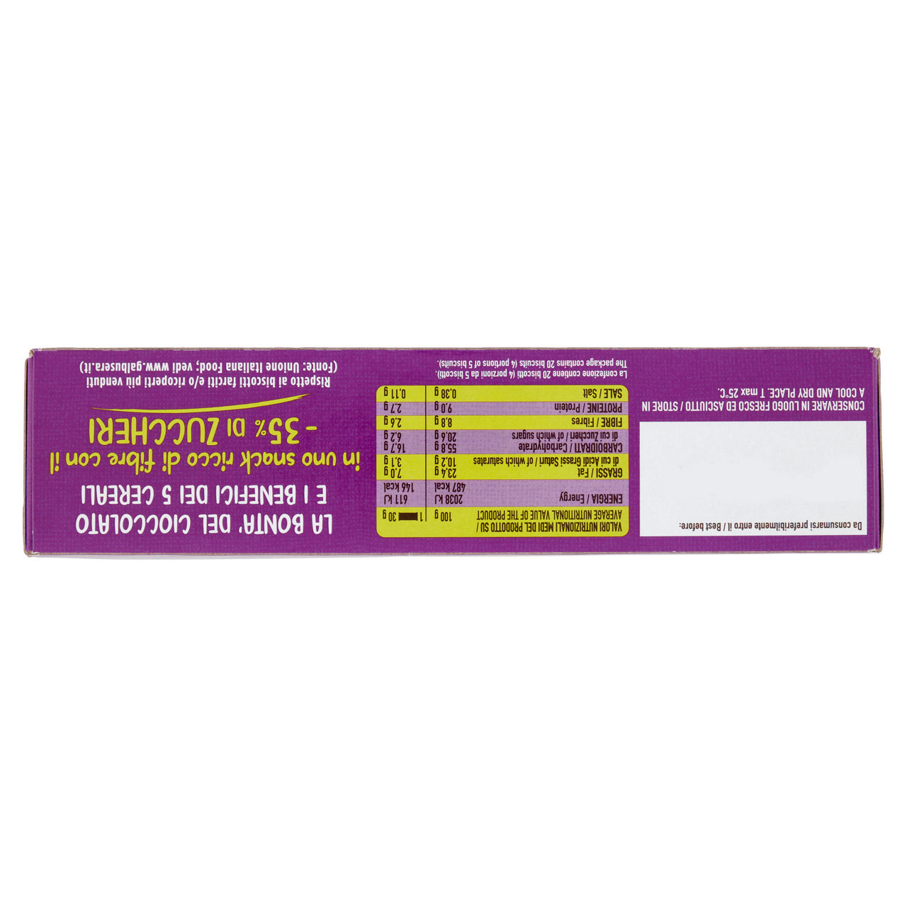 Biscotti extra slim con cioccolato fondente 120 gr - Immagine 41