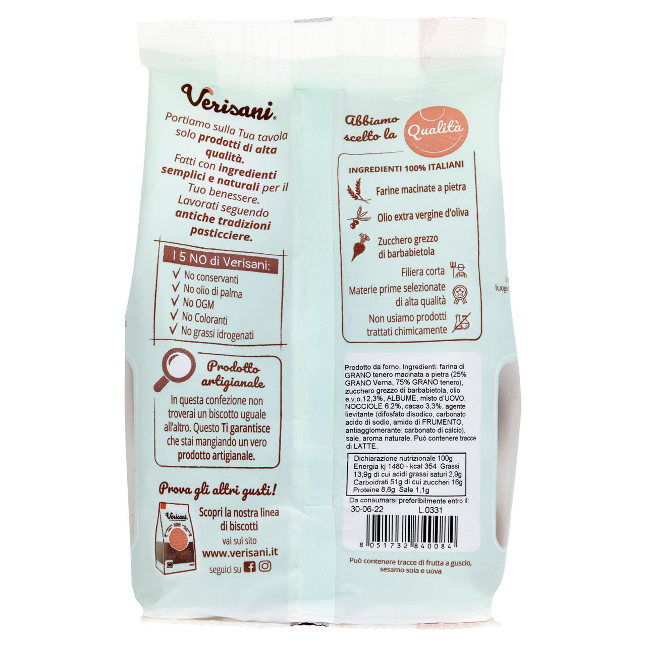 Biscotti grano verna con nocciole e cacao 300 gr - Immagine 21