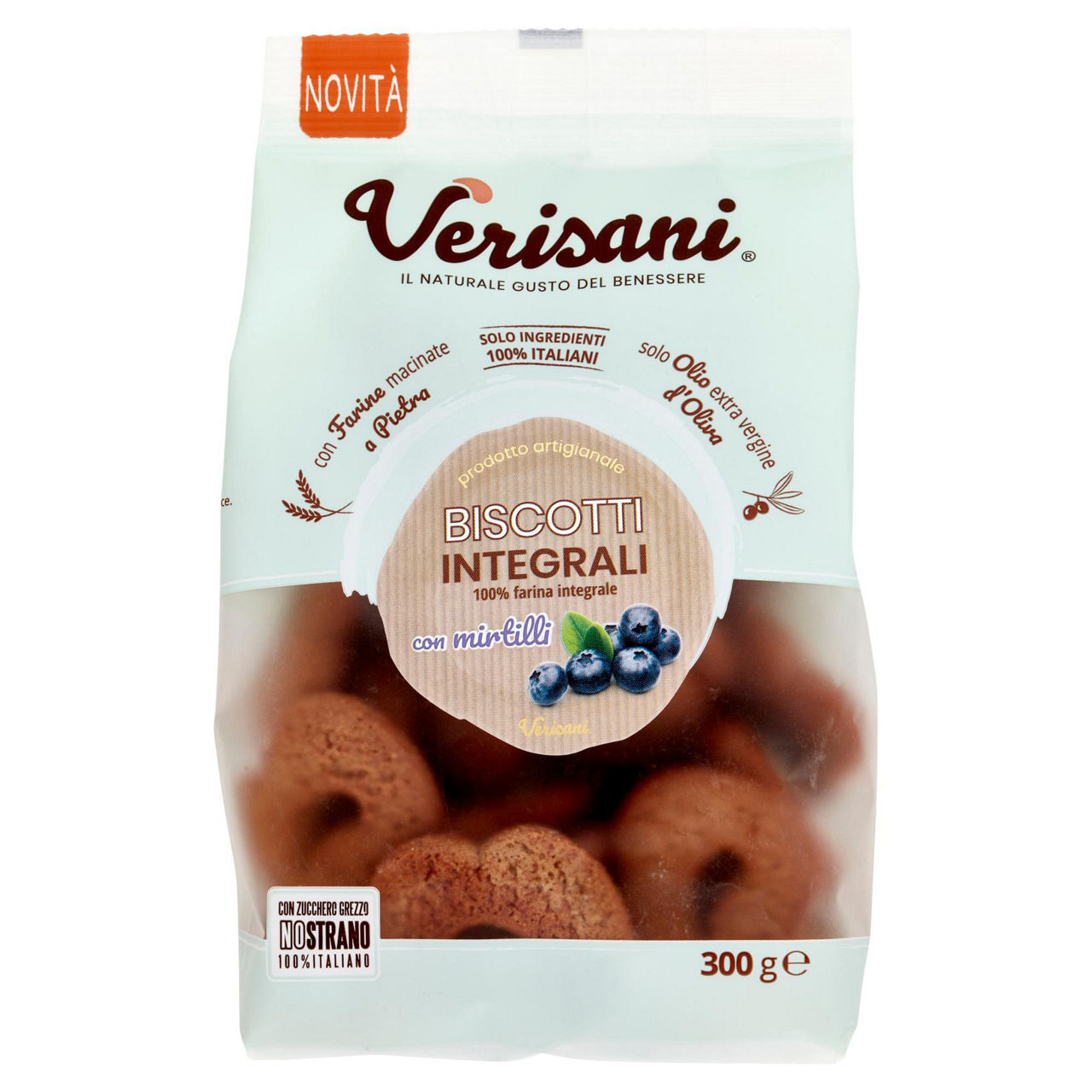 Biscotti integrali con mirtilli 300 gr - Immagine 01