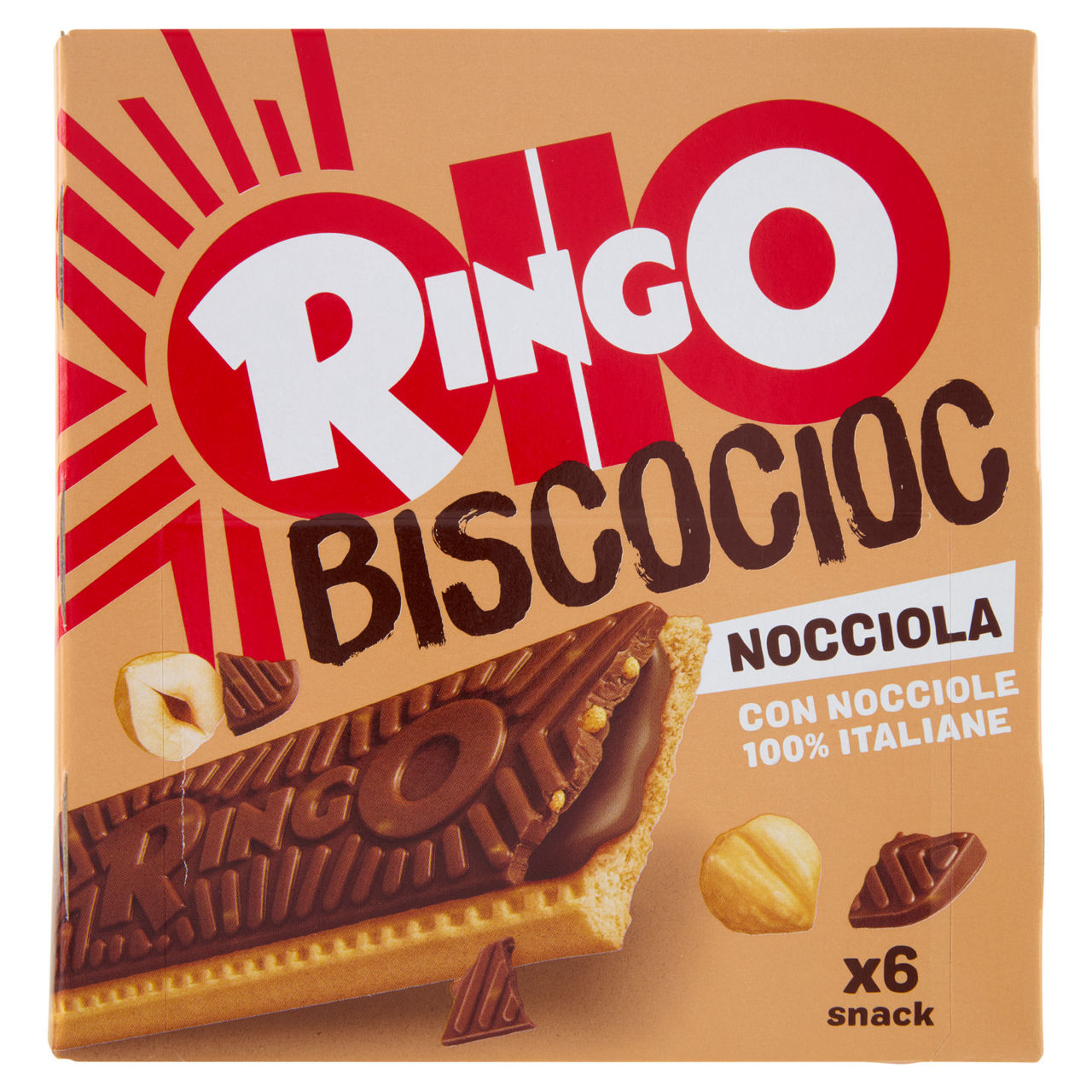 Biscotto farcito con crema alle nocciole 162 gr