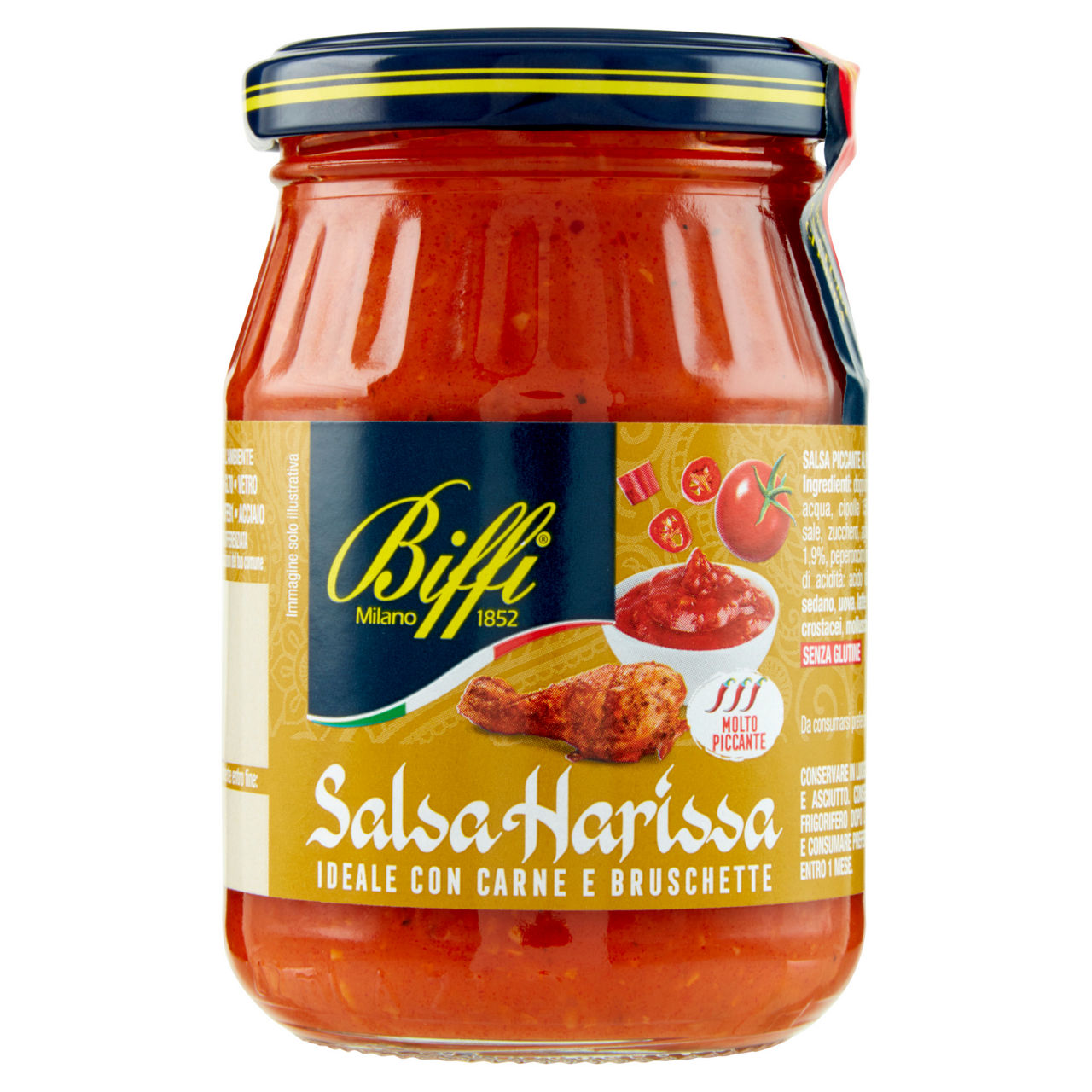 Salsa harissa al pomodoro con cipolle a aglio piccante 200 gr - Immagine 01