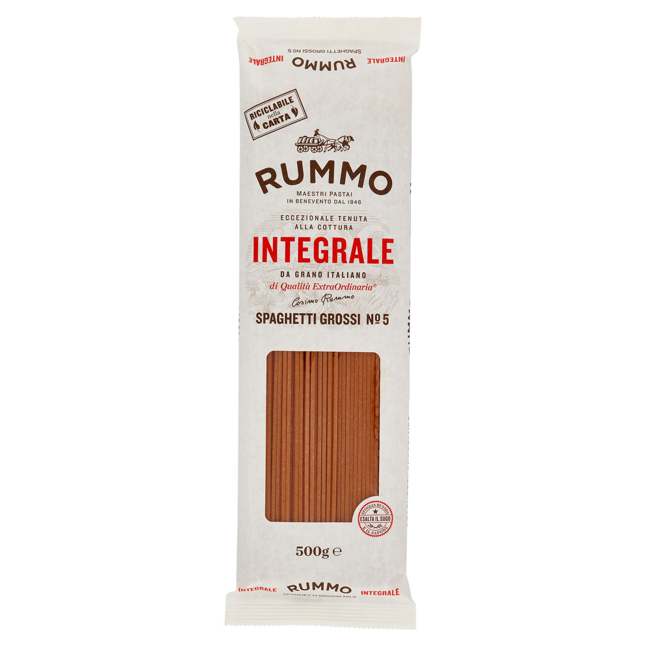 Spaghetti grossi integrali n°5 500 gr