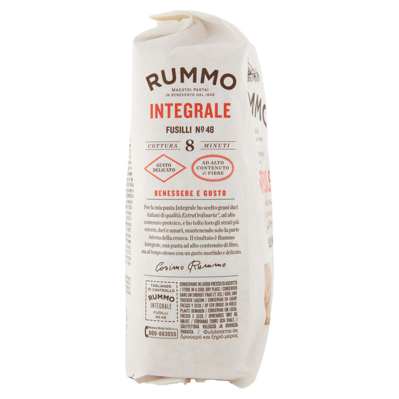 Pasta fusilli integrali n°48 500 gr - Immagine 11