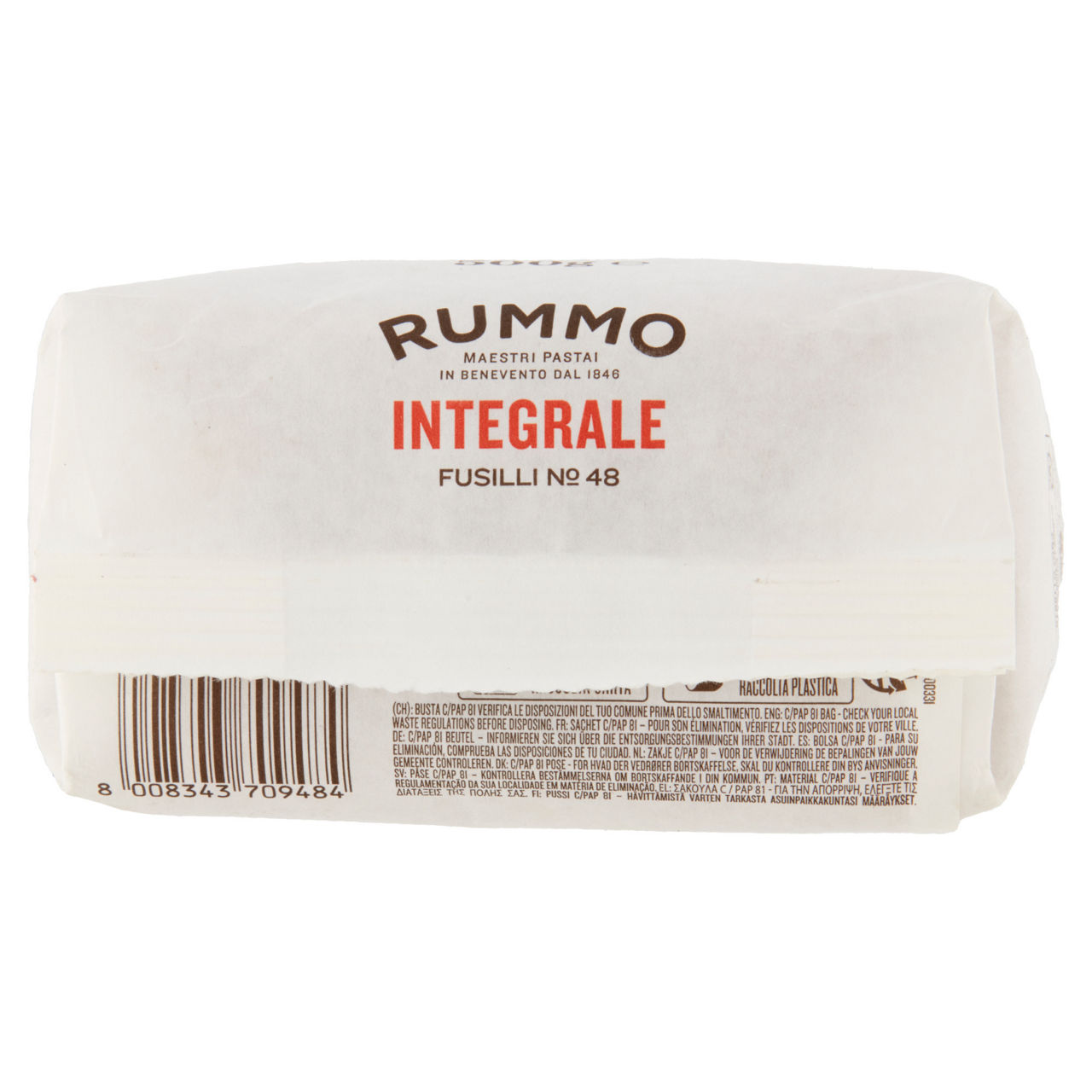 Pasta fusilli integrali n°48 500 gr - Immagine 31