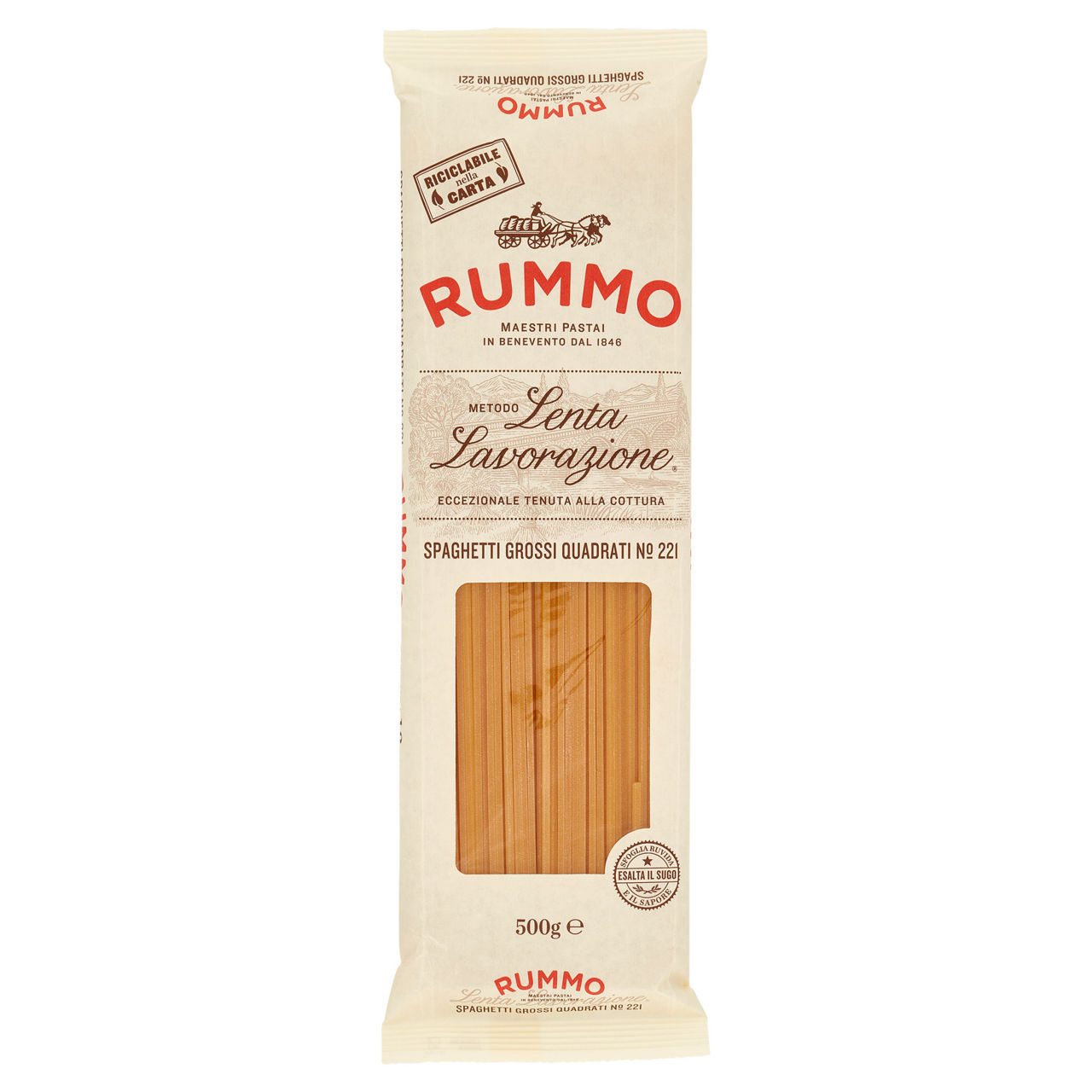 Spaghetti grossi quadrati n 221 rummo g 500 - Immagine 01
