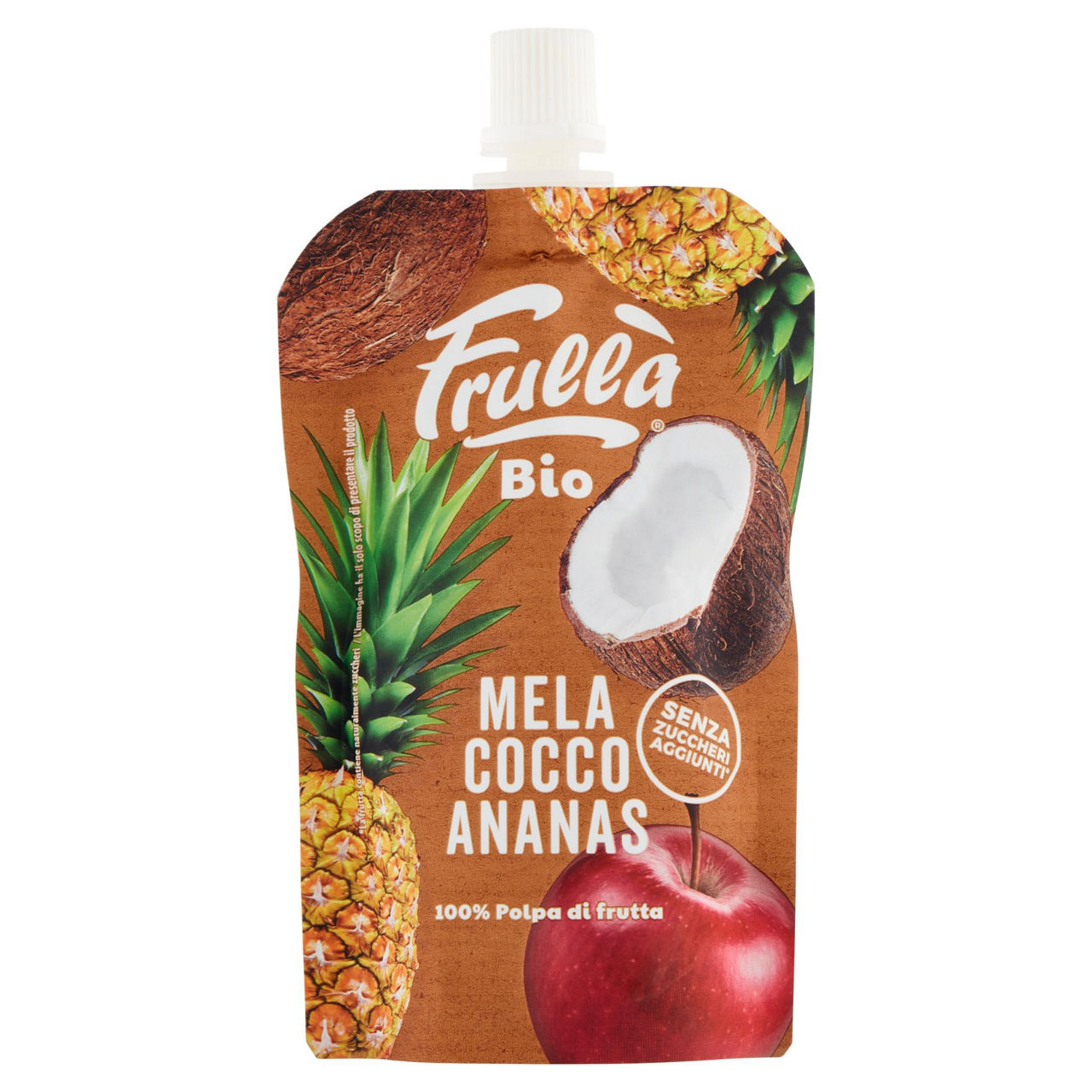 Polpa di frutta bio mela cocco e ananas 100 gr