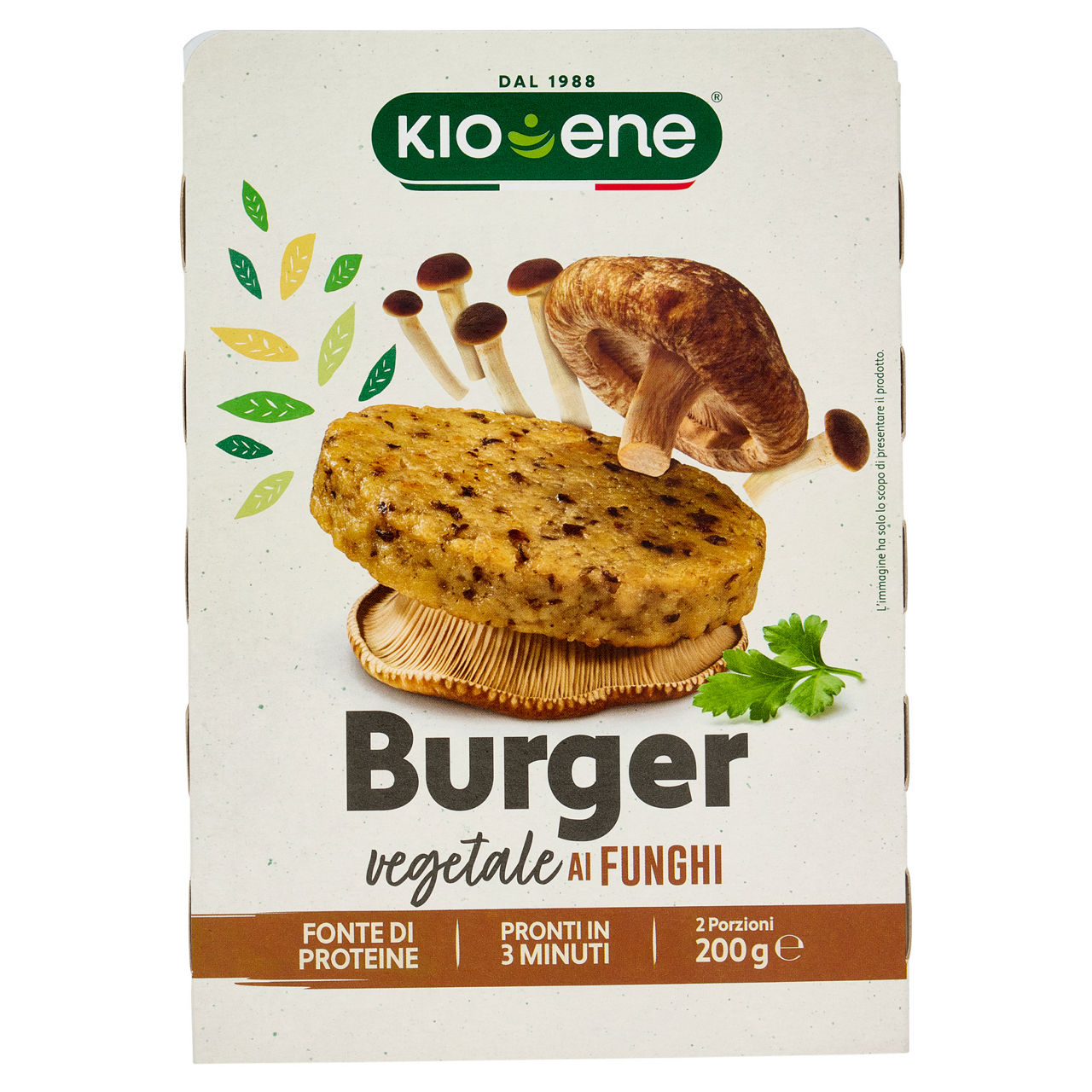 Burger vegetali ai funghi 2 pz 200 gr - Immagine 01