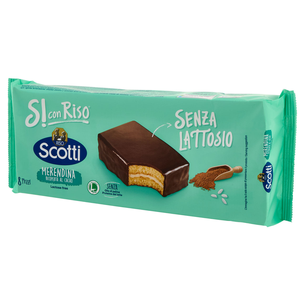 Merendine ricoperte di cacao con farina di riso senza lattosio 8 pz 264 gr - Immagine 11