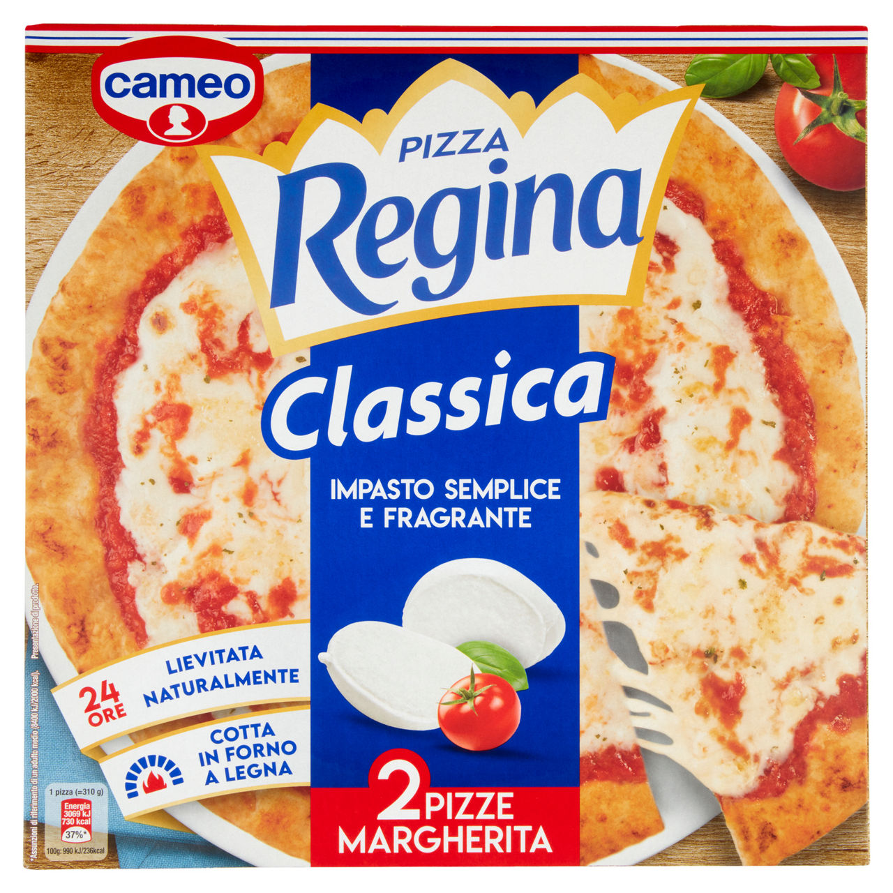 Pizza Margherita 2 pz 620 gr