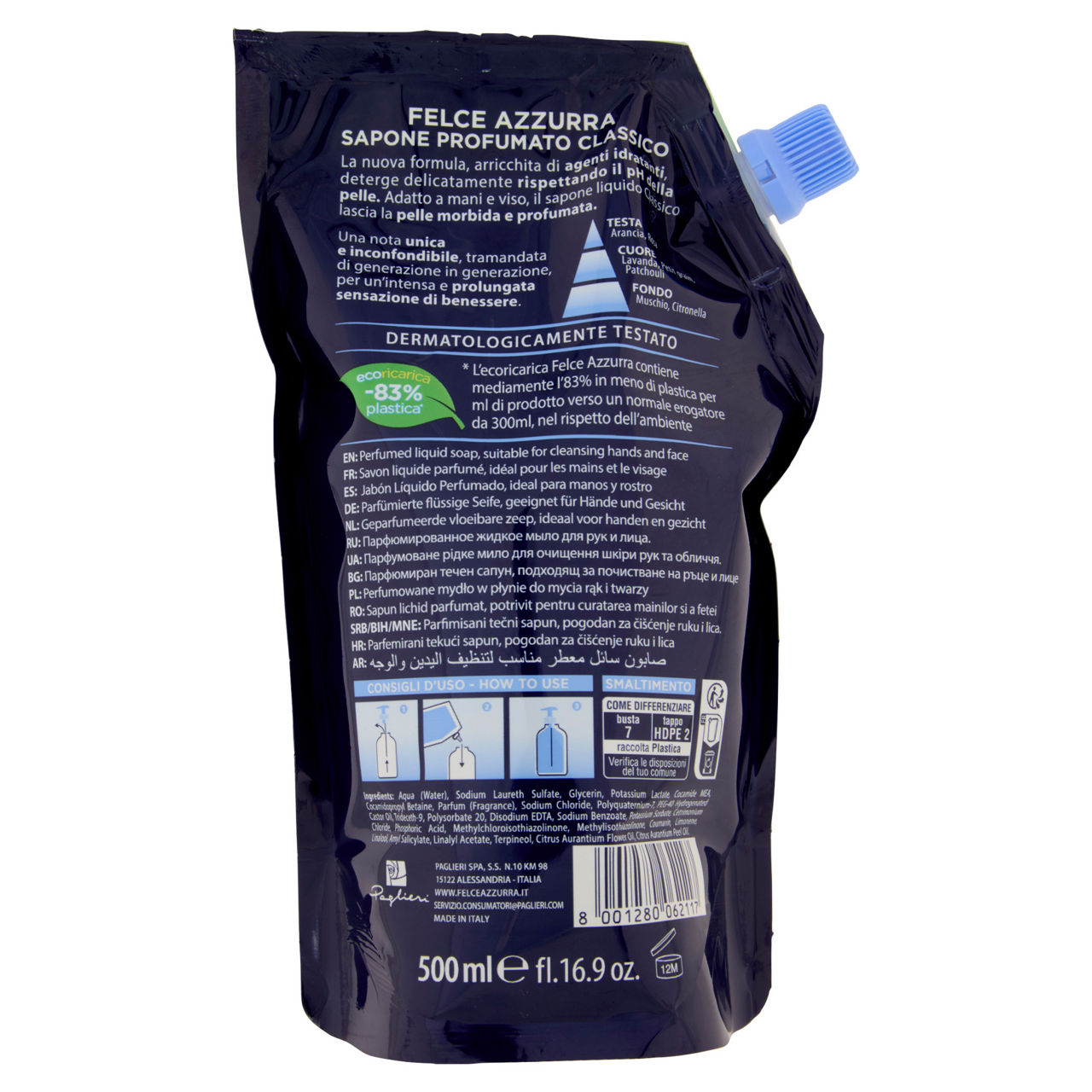 Ecoricarica sapone liquido felce azzurra classico ml500 - Immagine 41