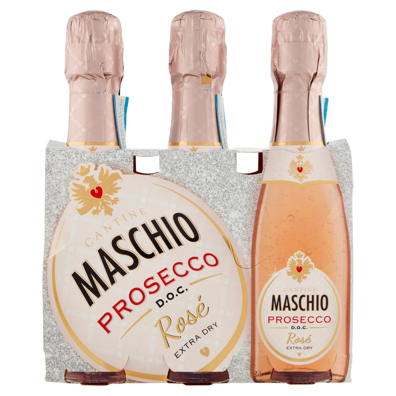 Mini spumante Prosecco DOC rosè extra dry 3 pz x 200 ml