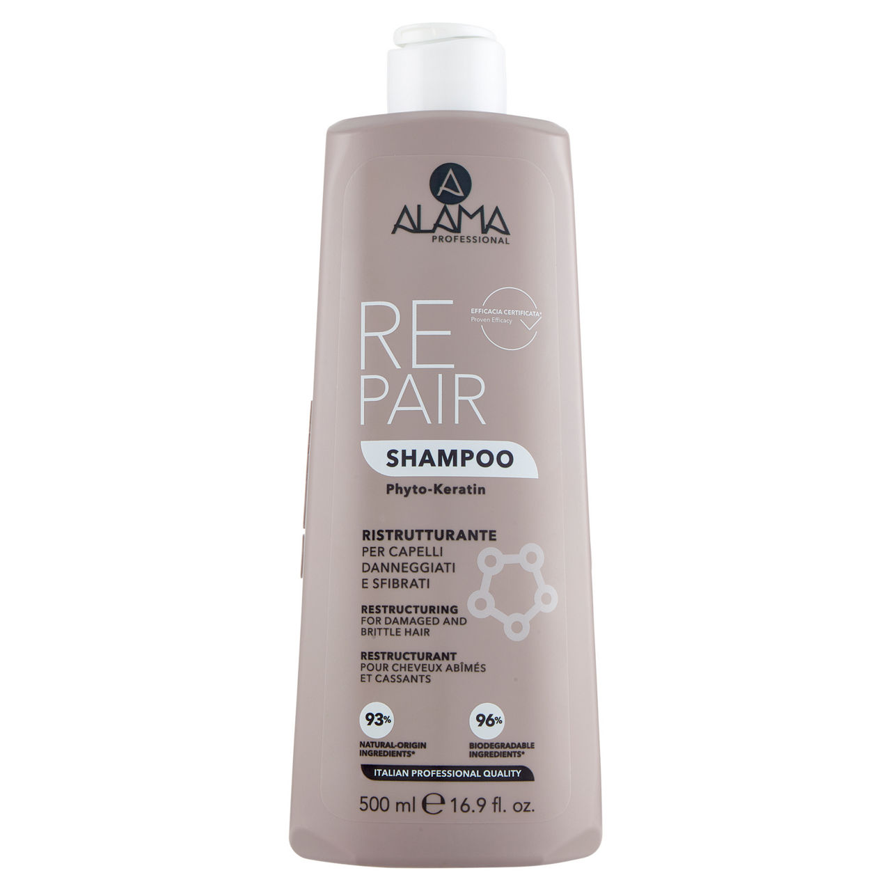 Shampoo ristruttante per capelli danneggiati sfibrati 500 ml - Immagine 01