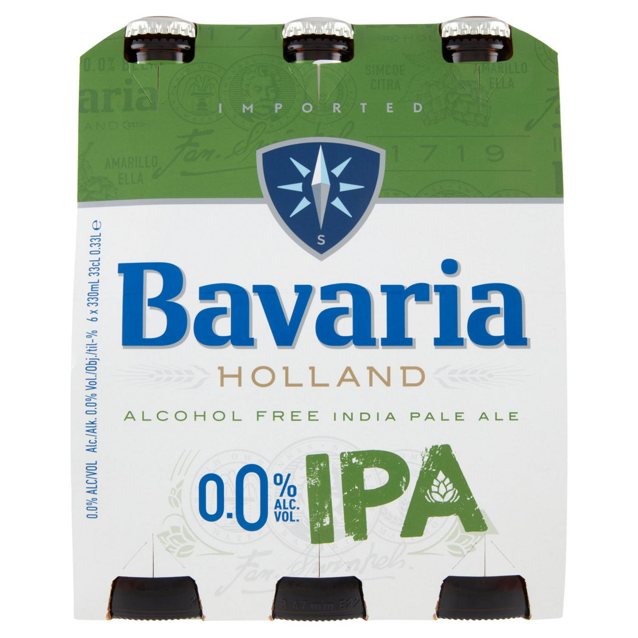 Birra analcolica ipa bavaria 0,0% cluster ml 330 x 6 - Immagine 01