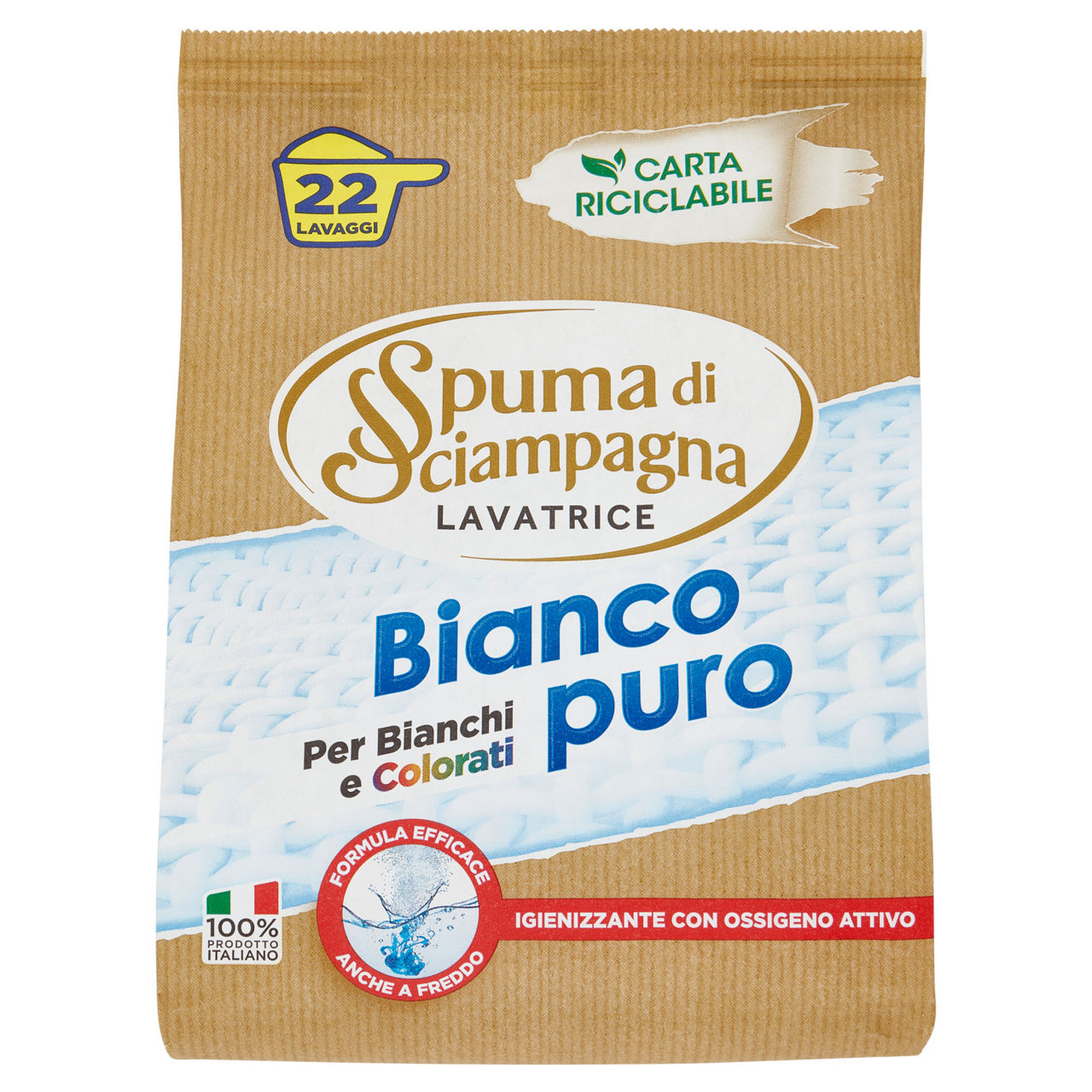 Detersivo lavatrice in polvere per bianchi e colorati bianco puro 22 lavaggi - Immagine 01