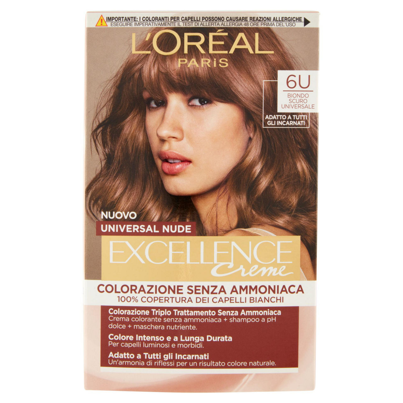 Colorazione l'oreal excellence nude biondo scuro 6 pz 1 - Immagine 01