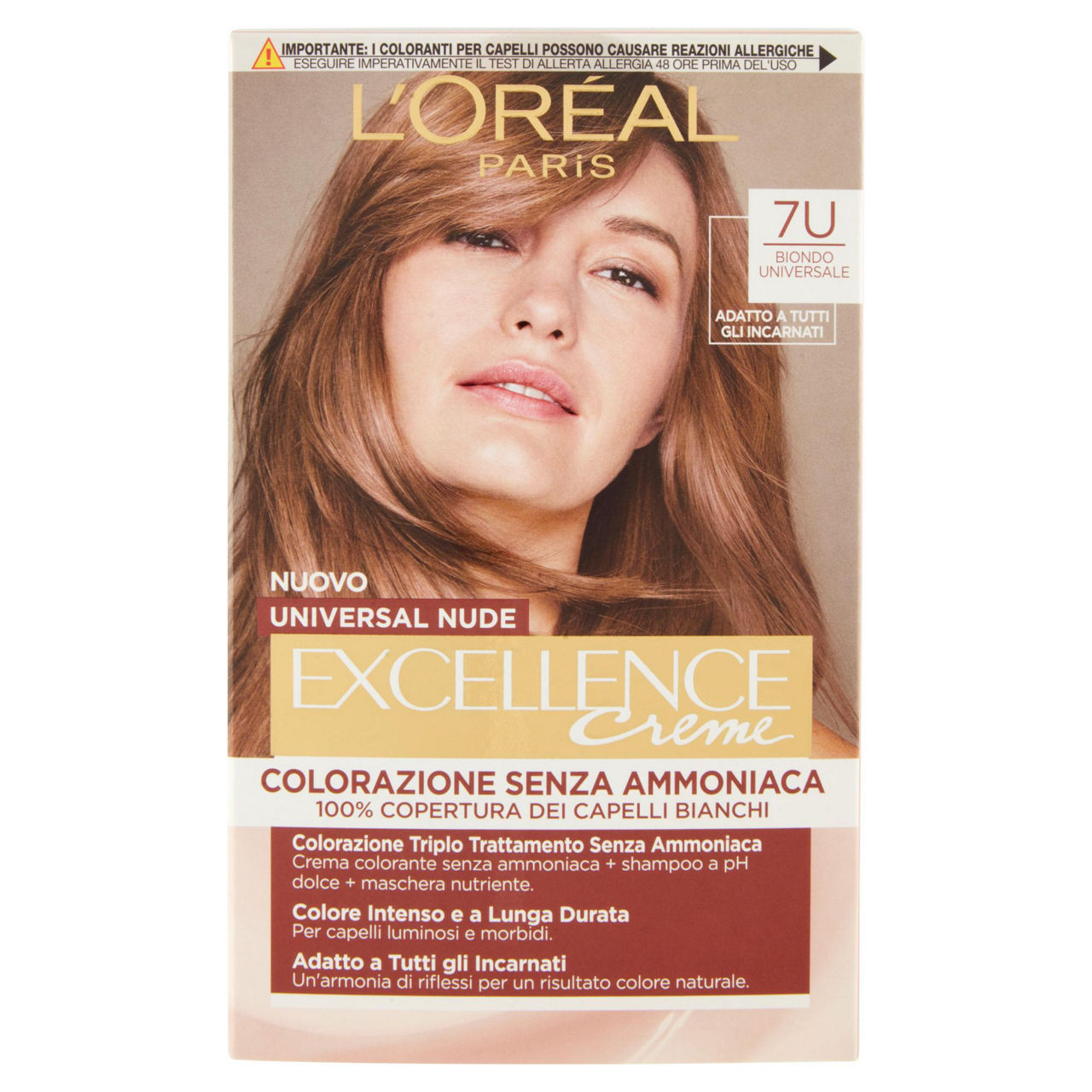 Colorazione l'oreal excellence nude biondo 7 pz 1 - Immagine 01