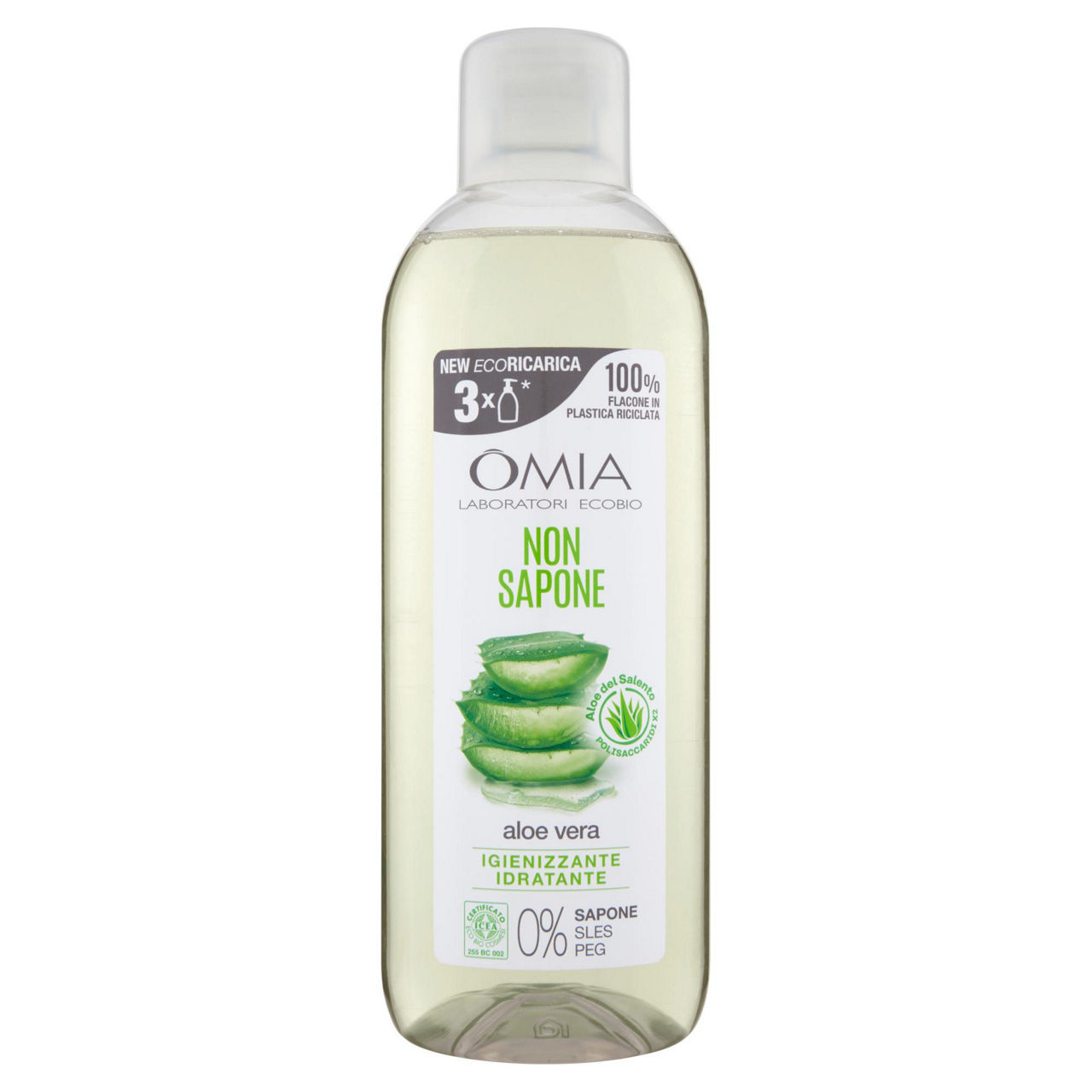 Sapone liquido ricarica aloe ecobio omia ml 750 - Immagine 01