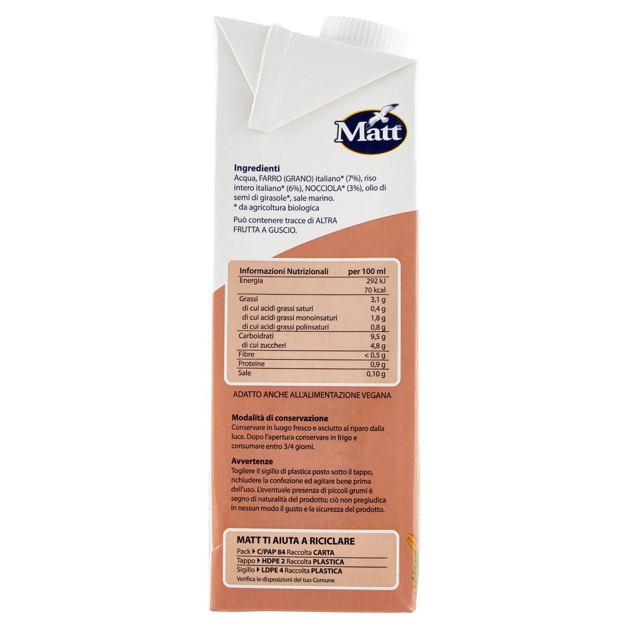 Bevanda nocciola e farro bio 1 lt - Immagine 51