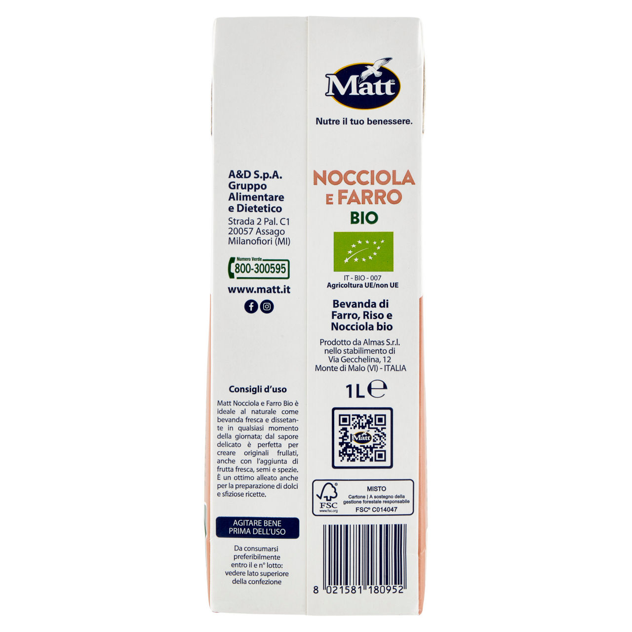 Bevanda nocciola e farro bio 1 lt - Immagine 31