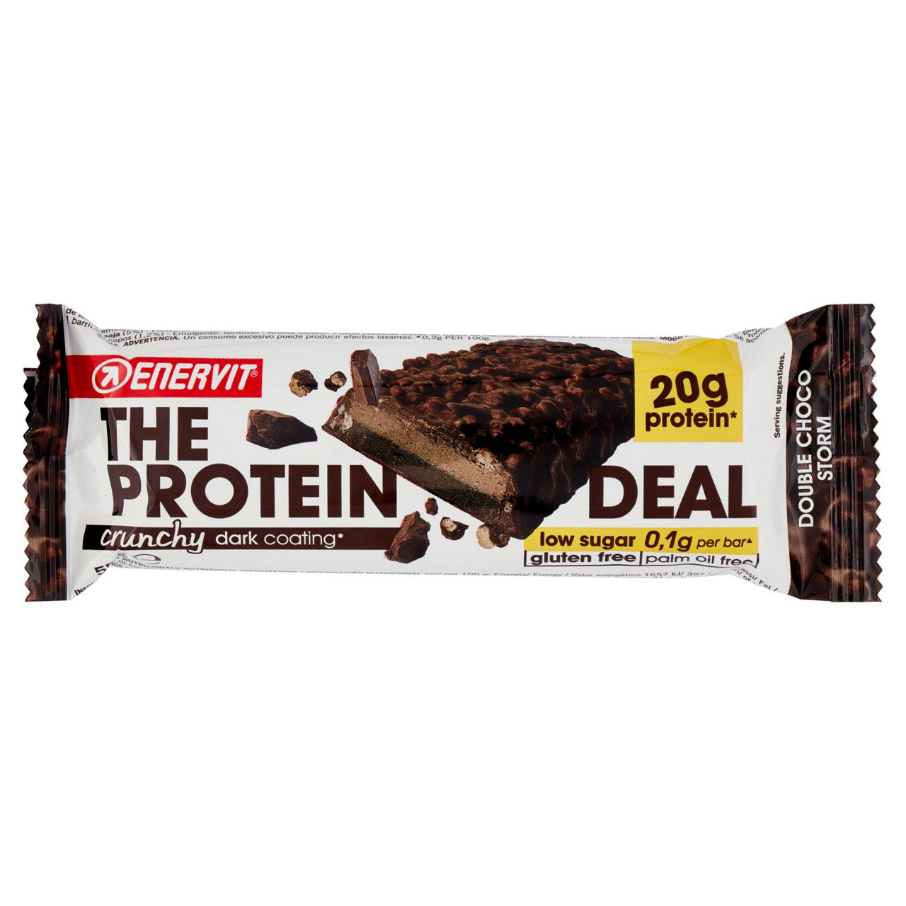 Barretta proteica croccante gusto doppio cioccolato 55 gr - Immagine 01