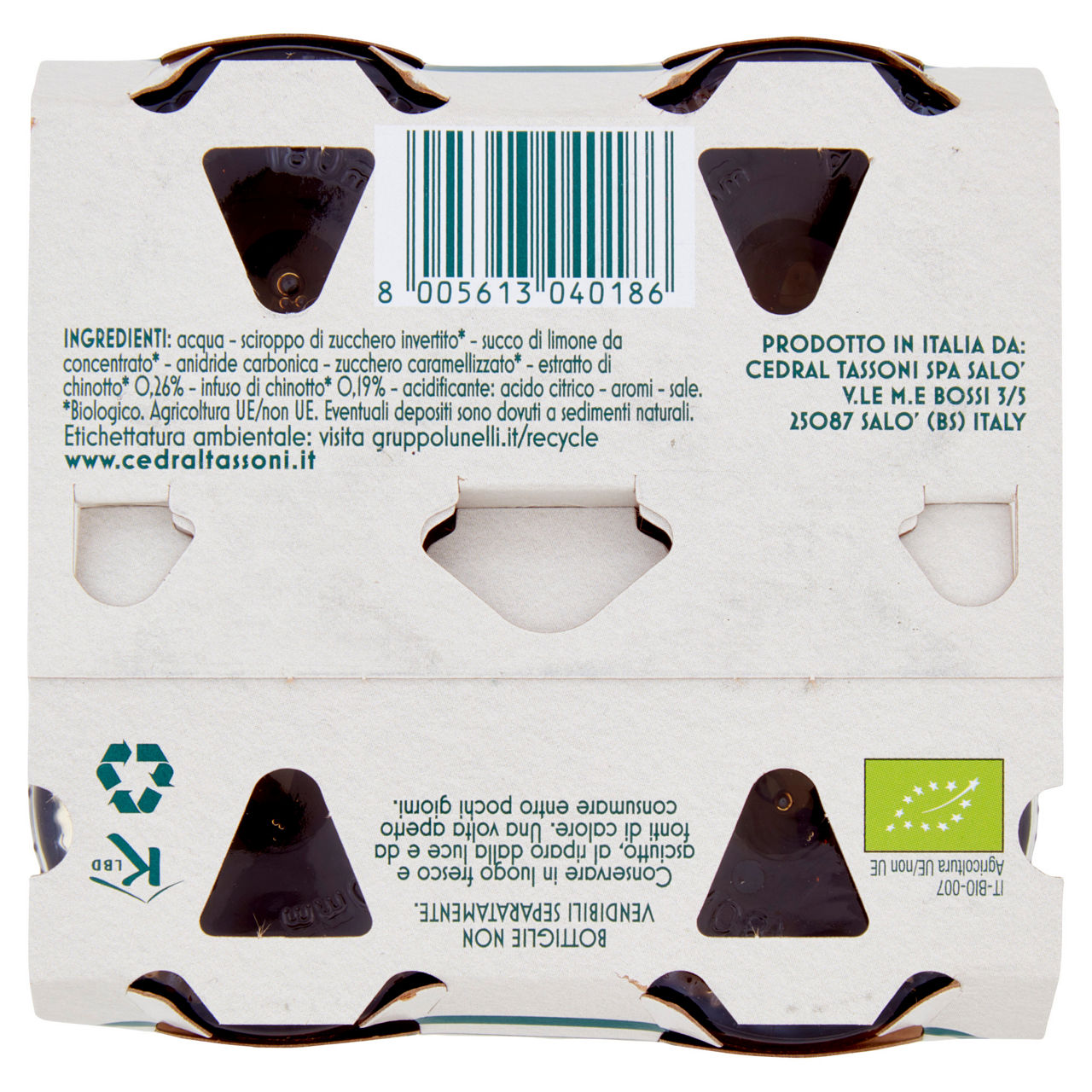 Chinotto bio tassoni 180mlx4 - Immagine 21