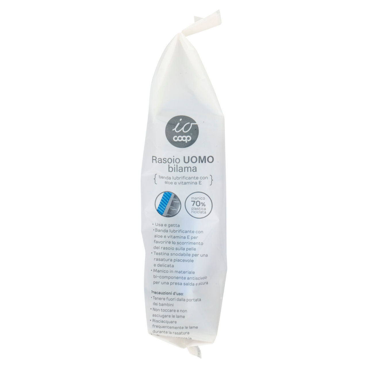 Rasoio io coop usa e getta bilama uomo 70% plastica riciclata pz 10+2gratis - Immagine 21