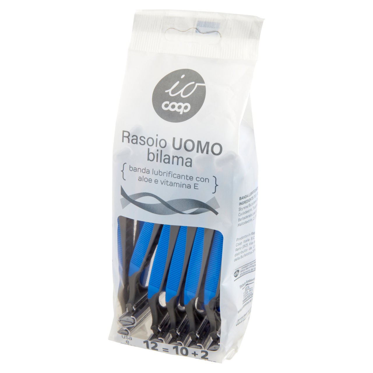 Rasoio io coop usa e getta bilama uomo 70% plastica riciclata pz 10+2gratis - Immagine 31