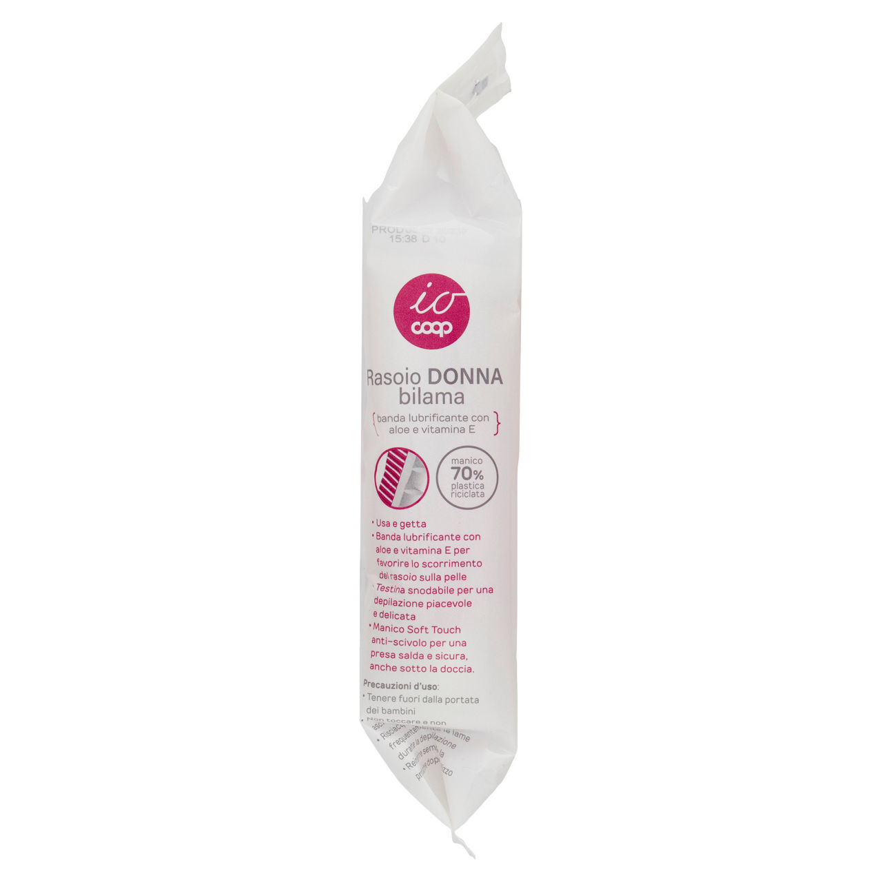Rasoio io coop  usa e getta bilama donna 70% plastica riciclata pz 10+2gratis - Immagine 11
