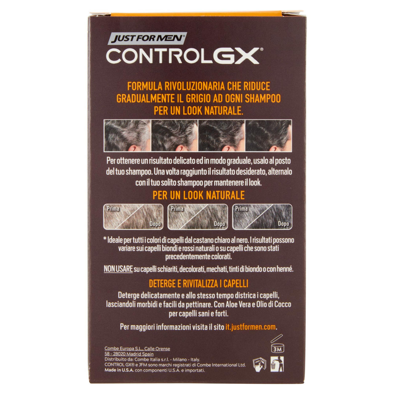 Shampoo colorante con balsamo justformen control gx 2in1 ml 118 - Immagine 41