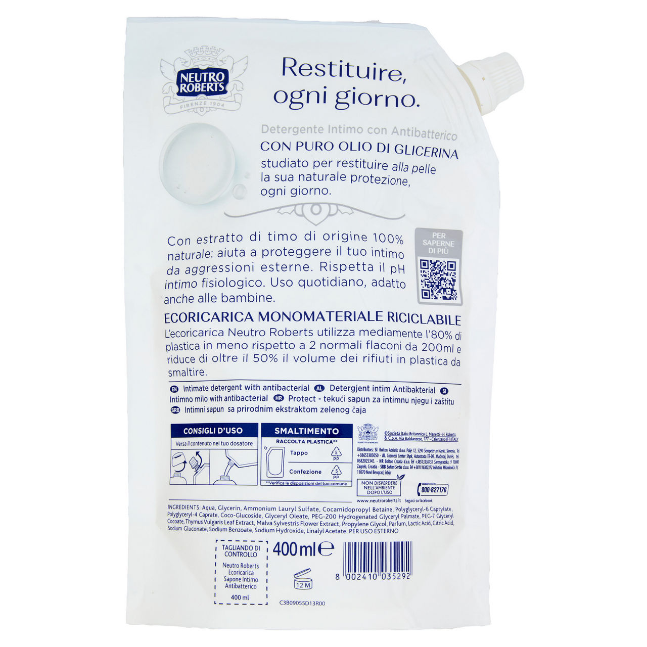 Ricarica detergente intimo con antibatterico 400 ml - Immagine 31
