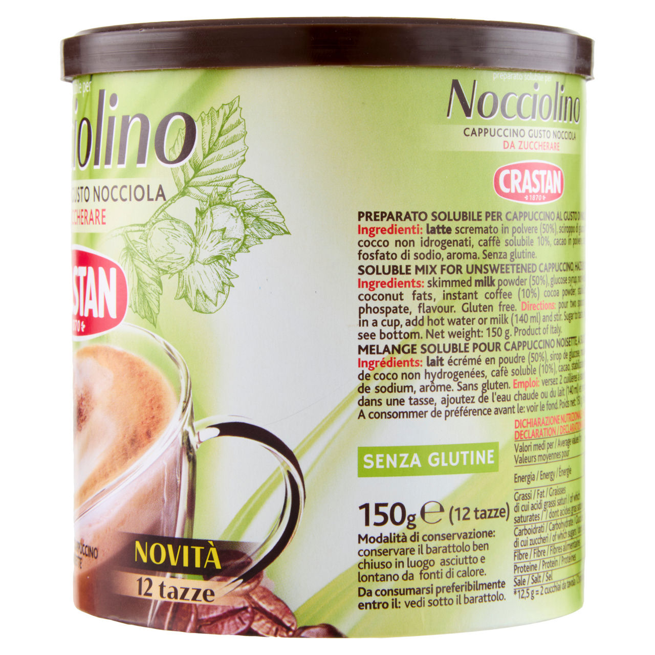 Preparato solubile per cappuccino gusto nocciola 150 gr - Immagine 41