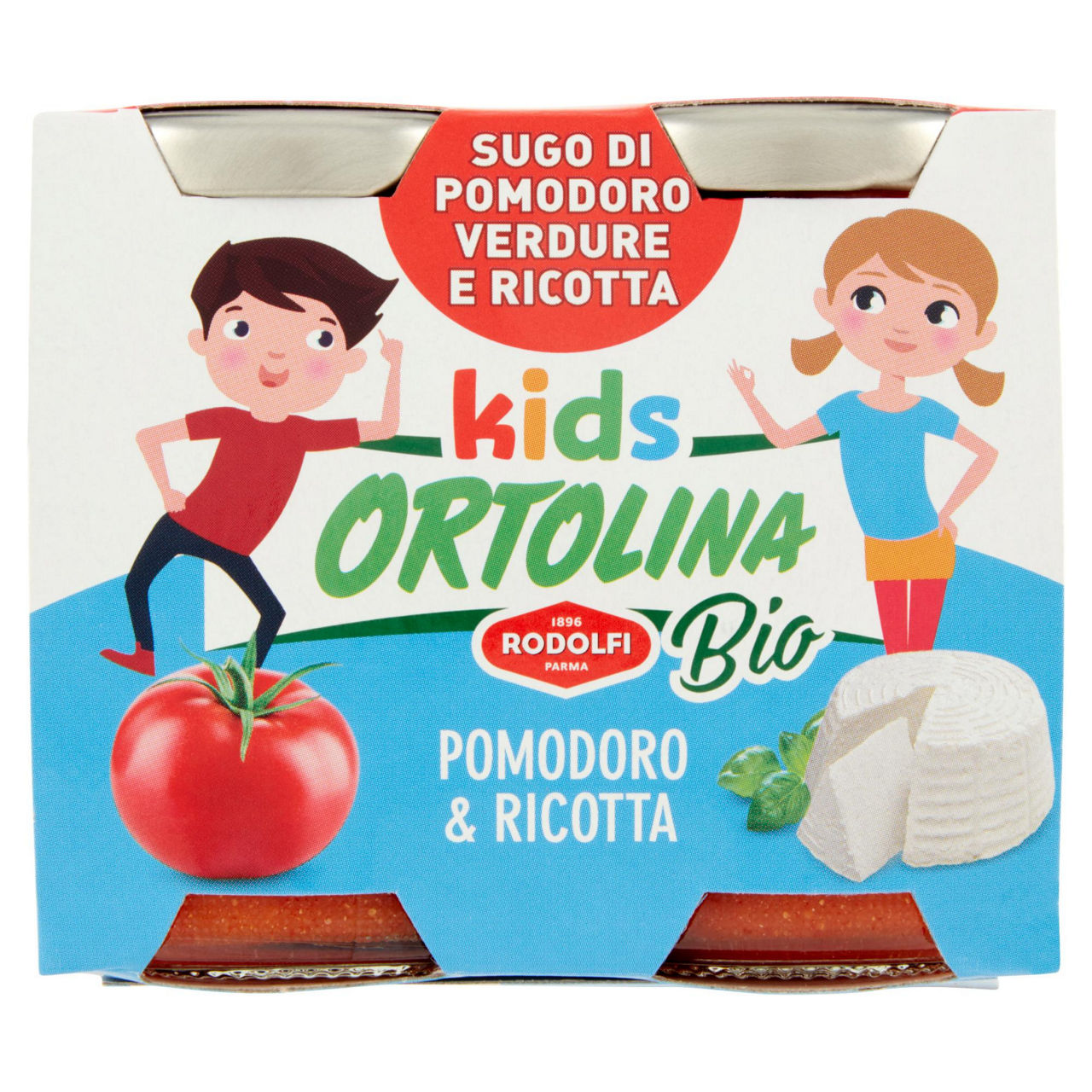 Sugo pomodoro bio con verdure e ricotta ortolina kids g 200 - Immagine 01